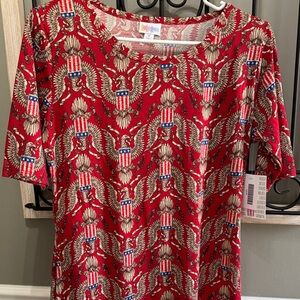 LuLaRoe Women's Red Patriotic dress Julia M